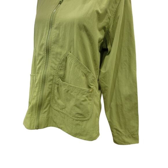 Sorel Women's Zip up Jacket Size Medium Green Cargo Utility Lightweight Nylon - Picture 3 of 11